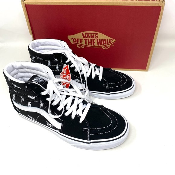 Vans Sk8 Hi Men's Size Canvas High Top Black Skateboarding White VN0A32QGQW7 - Picture 8 of 11
